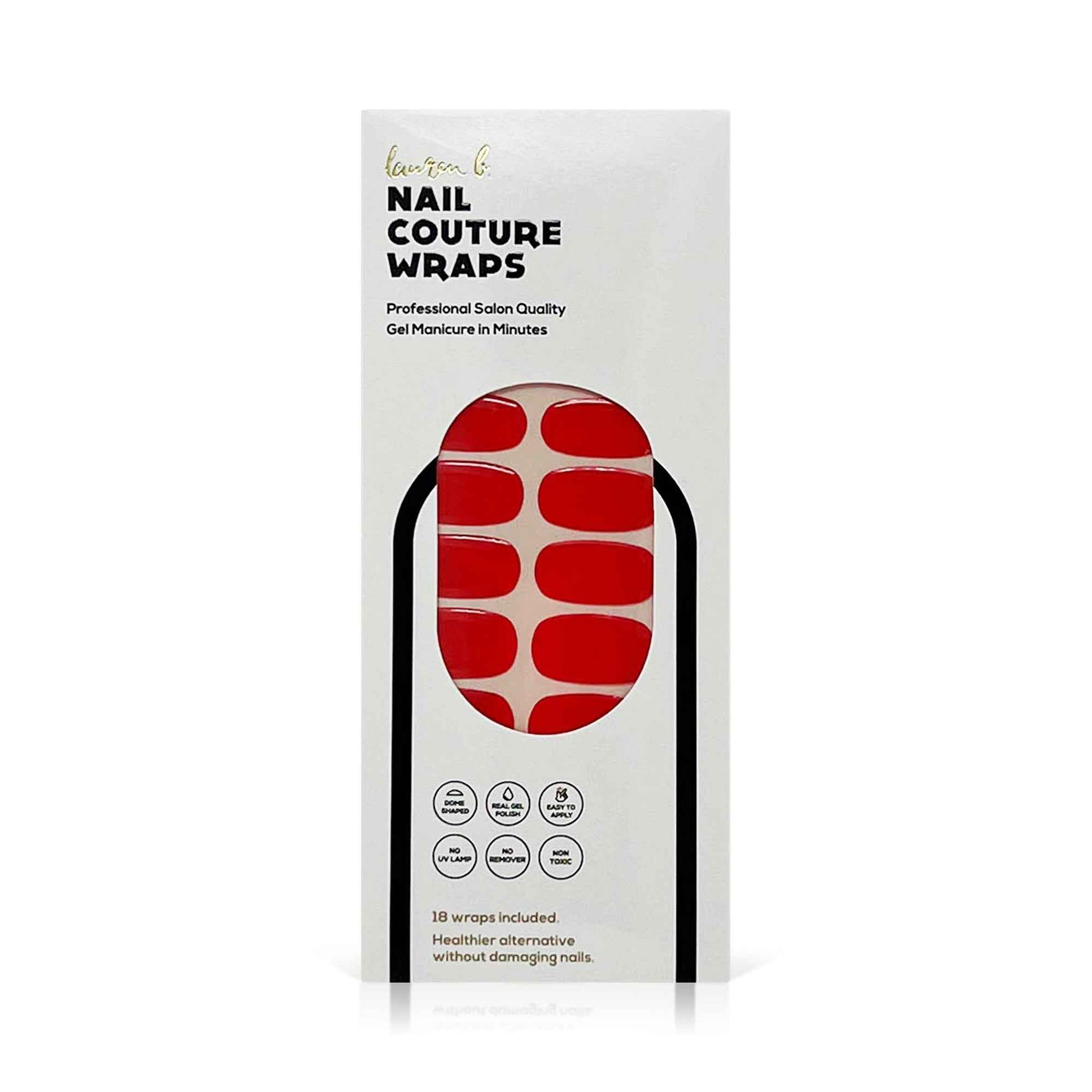 Red Solid Gel Nail Wrap