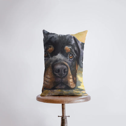 Rottweiler | Watercolor Rottweiler | 12x18 | Pillow Cover | Dog | Home Décor | Custom Dog Pillow | Dog Lover Gift | Dog Mom Gift by UniikPillows