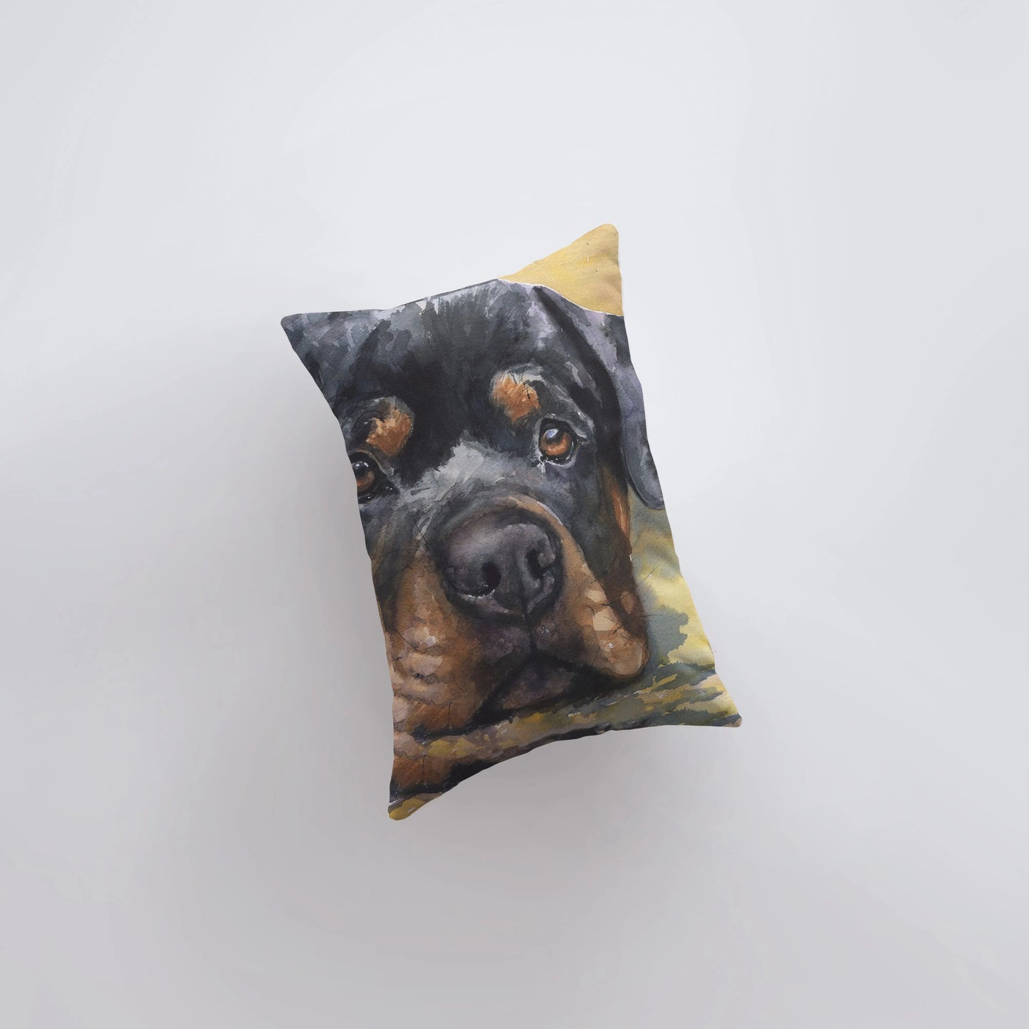 Rottweiler | Watercolor Rottweiler | 12x18 | Pillow Cover | Dog | Home Décor | Custom Dog Pillow | Dog Lover Gift | Dog Mom Gift by UniikPillows