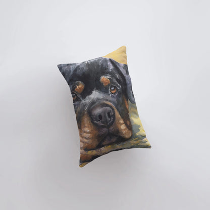 Rottweiler | Watercolor Rottweiler | 12x18 | Pillow Cover | Dog | Home Décor | Custom Dog Pillow | Dog Lover Gift | Dog Mom Gift by UniikPillows