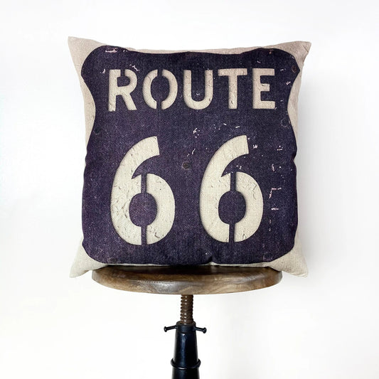 Route 66 Pillow Cover | Living Room Decor | Throw Pillow | Home Decor | Dad Gift | Classic Vintage | Gift Ideas | Pillow | Hot Rod by UniikPillows