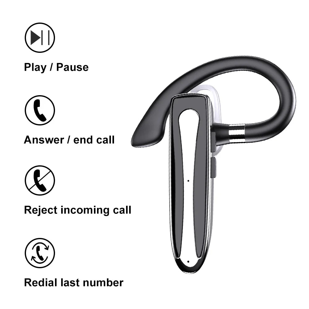 Mpow 530 Bluetooth 5.1 Headset Handsfree Calling Bluetooth Wireless Headphone with 10H Talk Time for Business Car Driver Trucker