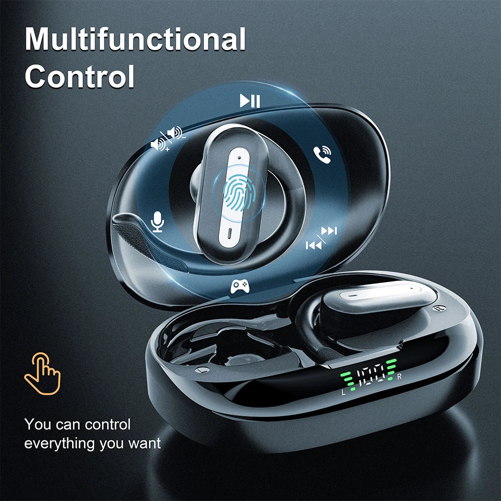 Mpow SP36 In-ear Bluetooth 5.4 Headphones Touch Control TWS Earphones with Earhook Wireless Sports Earphones 40 Hours Playtime