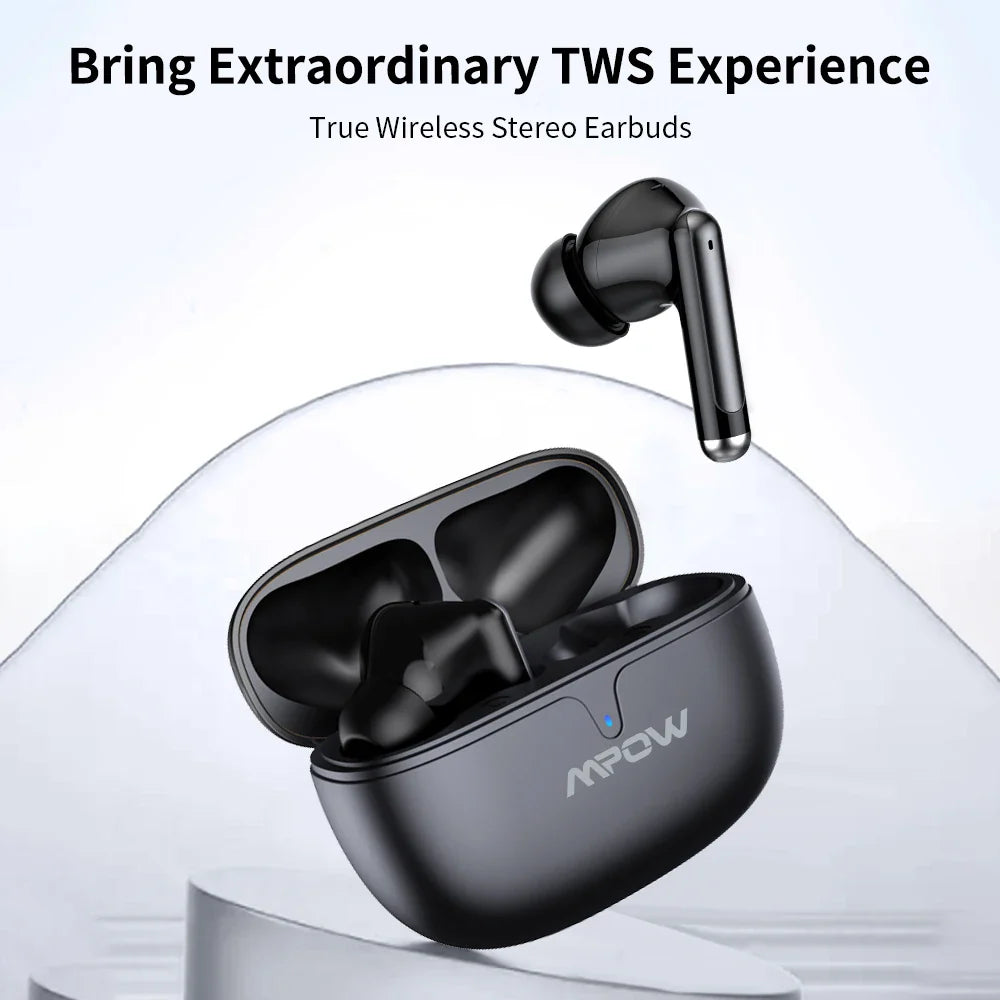 Mpow S65 True Wireless Earbuds - Bluetooth 5.3 Headphones with 30H Playback SBC Low-Latency Gaming Mode in-Ear Earbuds for Phone