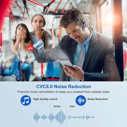 Mpow 530 Bluetooth 5.1 Headset Handsfree Calling Bluetooth Wireless Headphone with 10H Talk Time for Business Car Driver Trucker