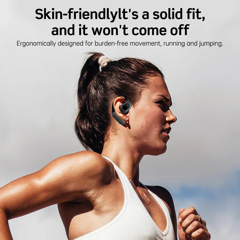 Mpow J13 True Wireless Sports Earphones,Bluetooth 5.3 OWS Open Ear Headsets with Earhooks 25 Hrs Playtime & ENC Noise Reduction