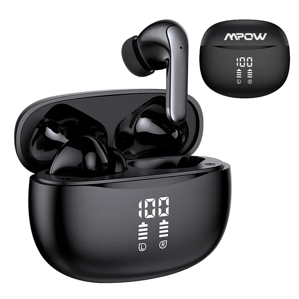 Mpow S47 True Wireless Bluetooth V5.3 Earphones with 35H Playback TWS Waterproof Earbuds for iPhone Huawei Xiaomi All Smartphone