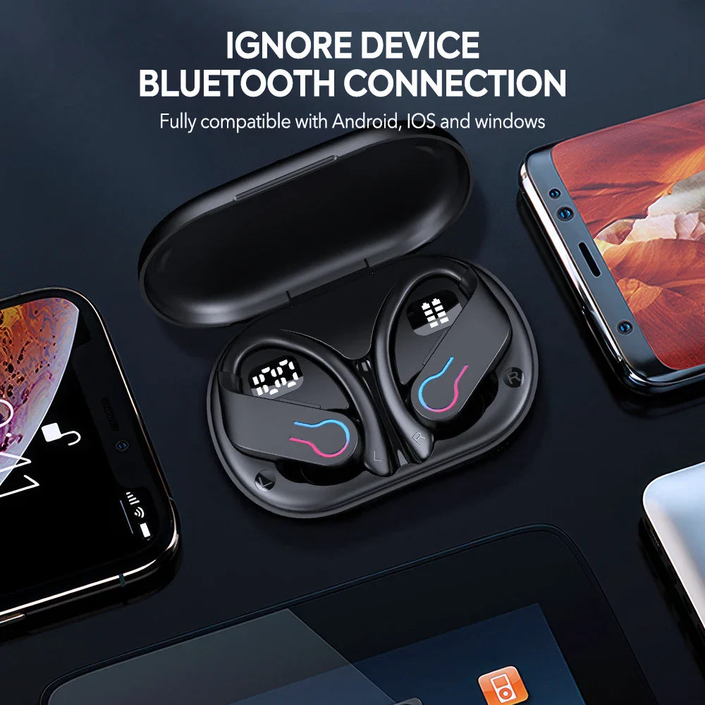 Mpow Q63 Bluetooth 5.3 Earphones Sports Headset Wireless In-Ear 200H Standby Time IPX7 Waterproof HiFi Stereo Gaming Earbuds