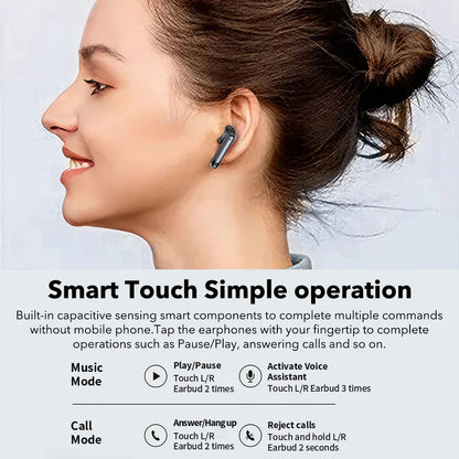 Mpow S47 True Wireless Bluetooth V5.3 Earphones with 35H Playback TWS Waterproof Earbuds for iPhone Huawei Xiaomi All Smartphone