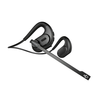 Mpow G9 Bluetooth 5.3 Open Ear Headphones with Removable Microphone Noise Cancelling Air Conduction Headset with 12H Playtime