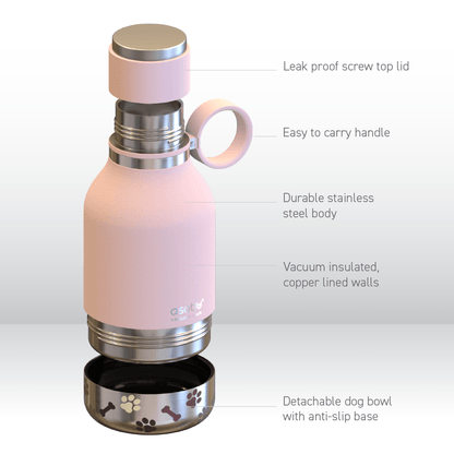 Pink Dog Bowl Bottle by ASOBU®