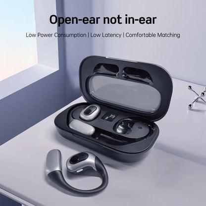 Mpow J13 True Wireless Sports Earphones,Bluetooth 5.3 OWS Open Ear Headsets with Earhooks 25 Hrs Playtime & ENC Noise Reduction