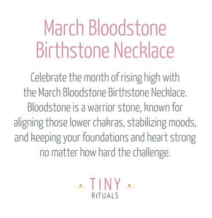 March Bloodstone Birthstone Necklace by Tiny Rituals