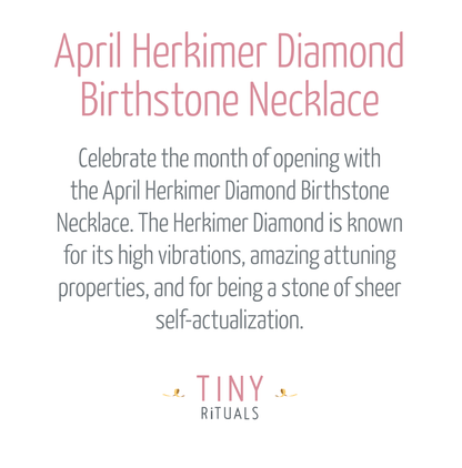 April Herkimer Diamond Birthstone Necklace by Tiny Rituals