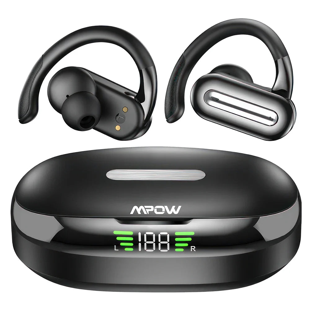Mpow SP36 In-ear Bluetooth 5.4 Headphones Touch Control TWS Earphones with Earhook Wireless Sports Earphones 40 Hours Playtime