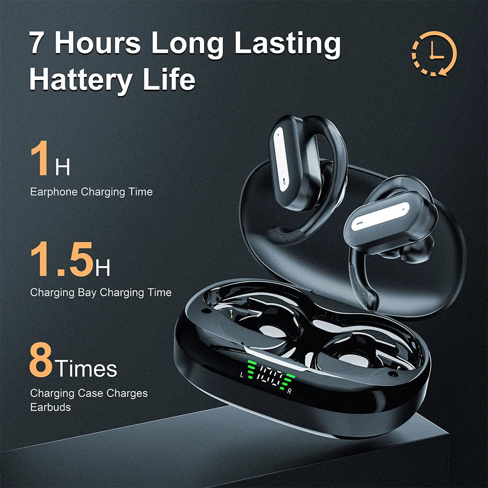 Mpow SP36 In-ear Bluetooth 5.4 Headphones Touch Control TWS Earphones with Earhook Wireless Sports Earphones 40 Hours Playtime