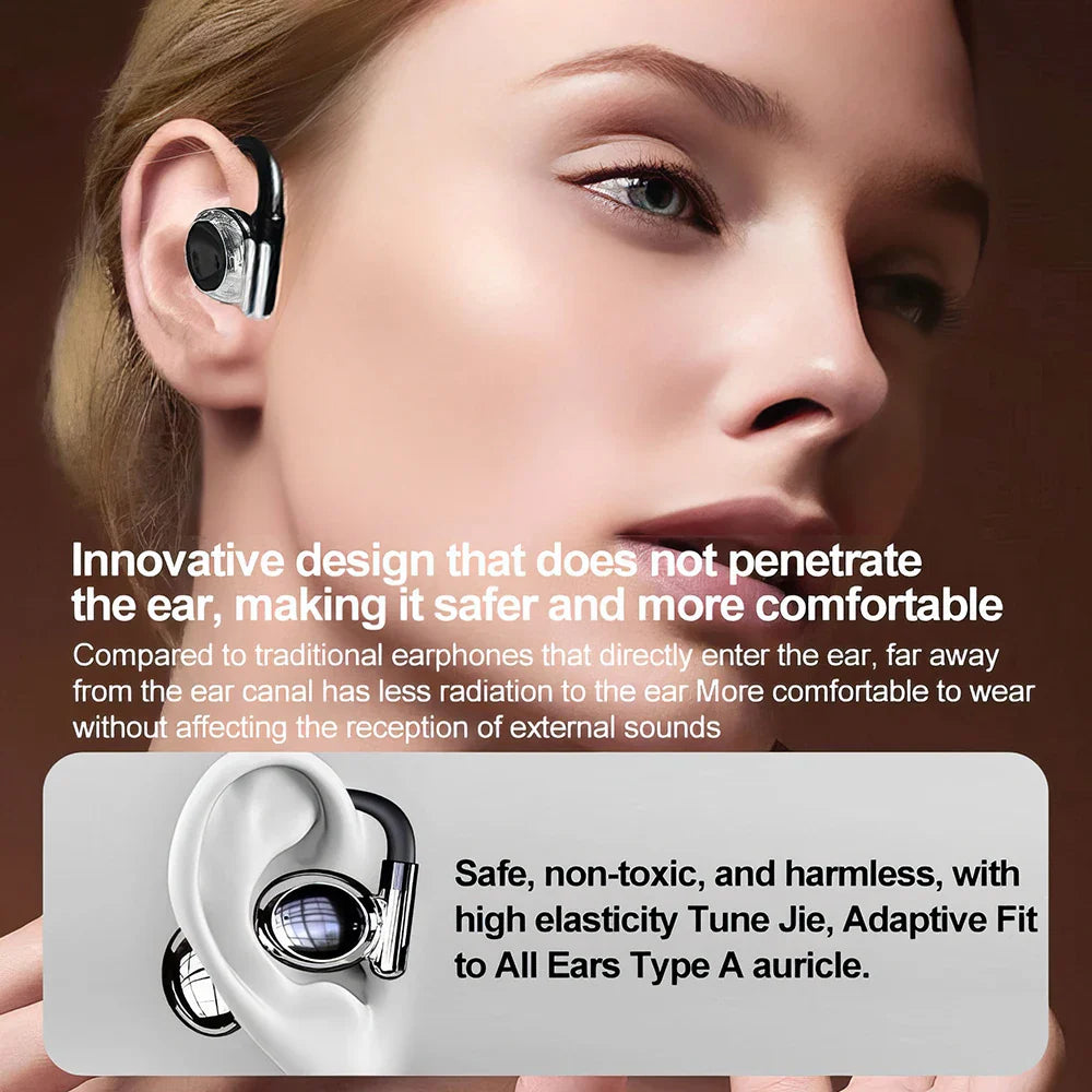 Mpow YYK-880 Open Ear Headphones Bluetooth 5.3 Wireless Earbuds with Earhooks for Office Work/Leisure/Sports,Up to 60H Playtime