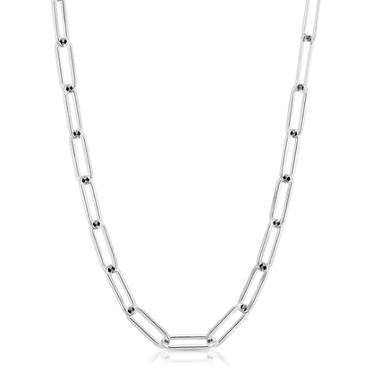 Silver Large Elongated Link Chain by eklexic jewelry