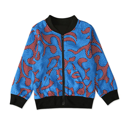 Bohemian Style Printed Top and Zip Jacket for Kids