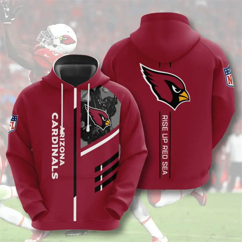 Men's NFL 3D Digital Print Hoodie - Loose Fit