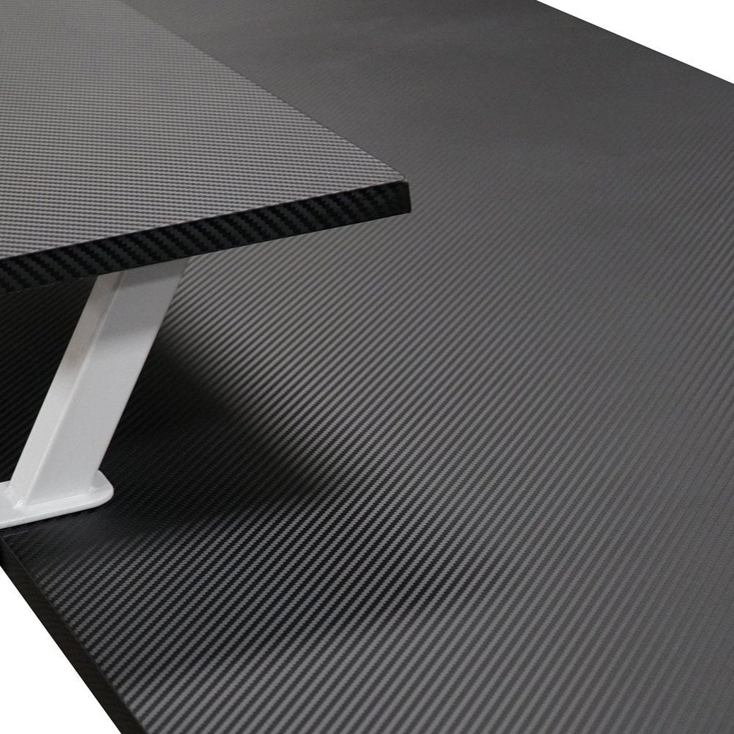 Techni Sport Warrior L-Shaped Gaming Desk, White by Level Up Desks