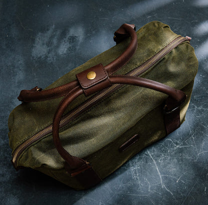 White Wing Waxed Canvas Cooler by Mission Mercantile Leather Goods