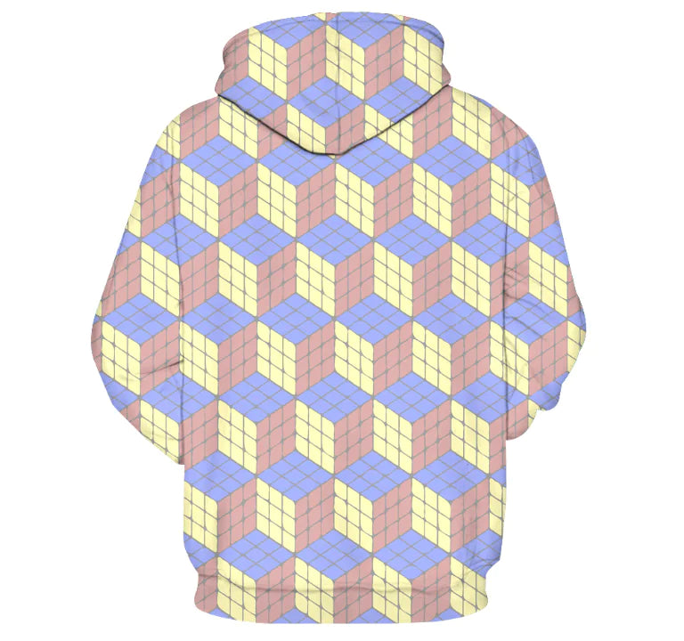 Digital Print Hoodie for Couples - Casual Loose Fit