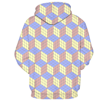 Digital Print Hoodie for Couples - Casual Loose Fit