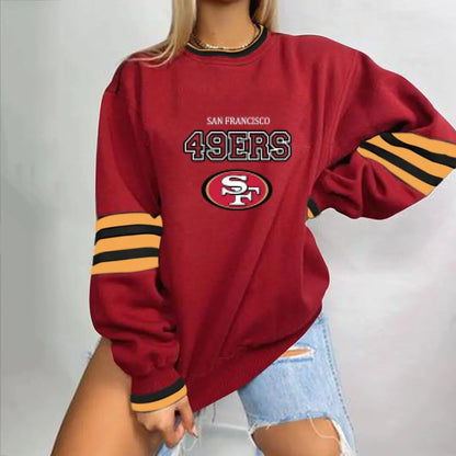 Loose-Fit NFL Graphic Long Sleeve Sweatshirt for Women