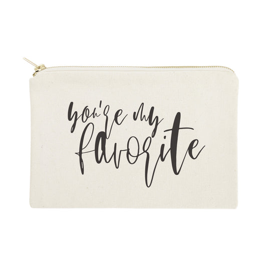You're My Favorite Cotton Canvas Cosmetic Bag by The Cotton & Canvas Co.
