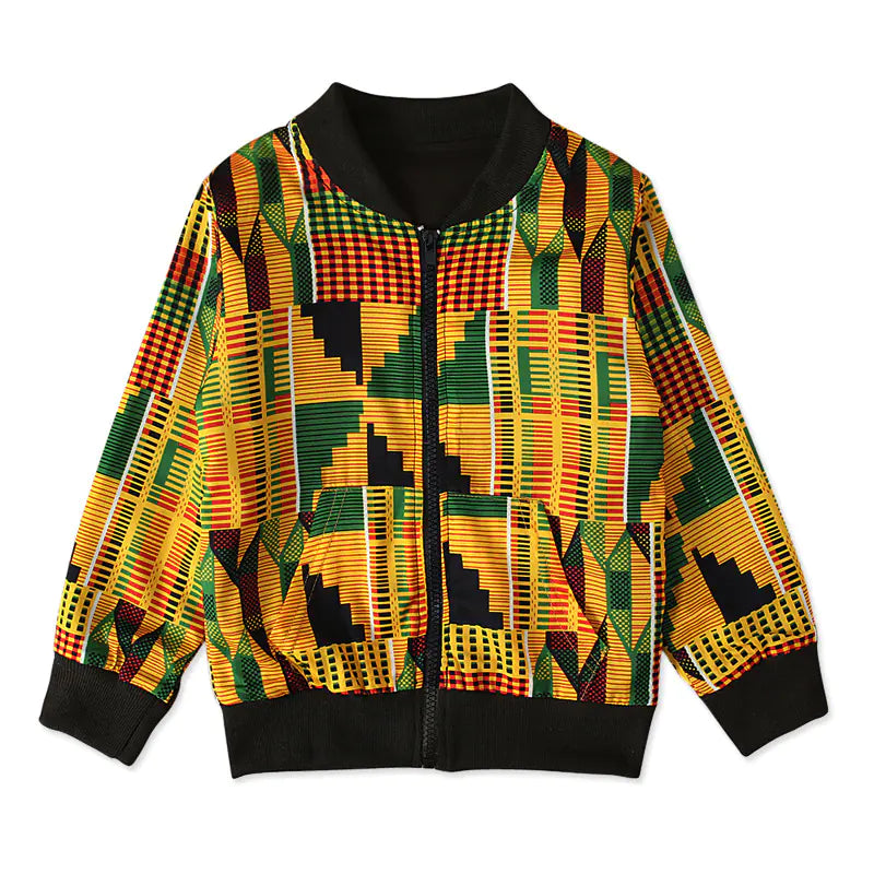 Bohemian Style Printed Top and Zip Jacket for Kids