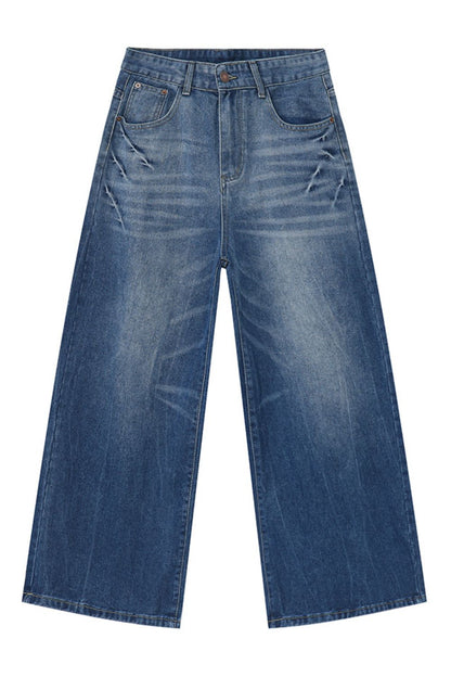 Wide Leg Men's Jeans with Pockets