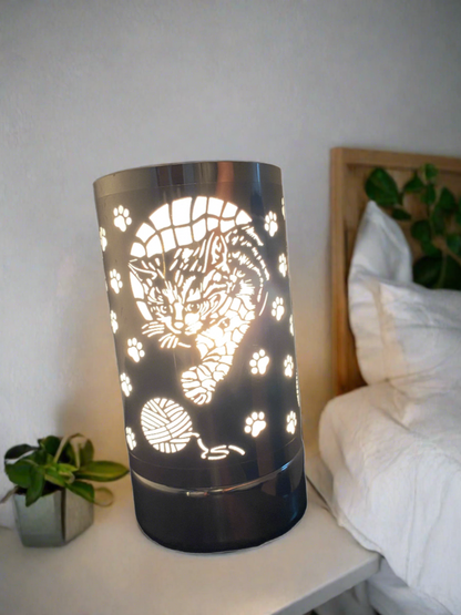 7" touch lamp-Fragrance Wax Melts Warmer -Electric Candle Essential Oil Burner-Metal Forest Table Decor by Peterson Housewares & Artwares