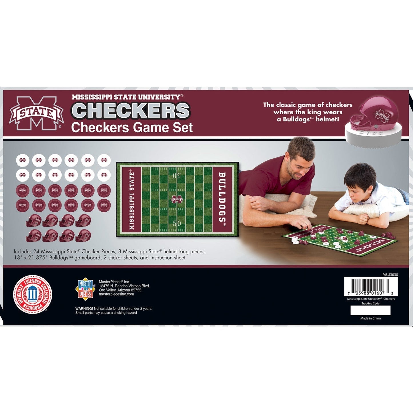 Mississippi State Bulldogs Checkers Board Game by MasterPieces Puzzle Company INC