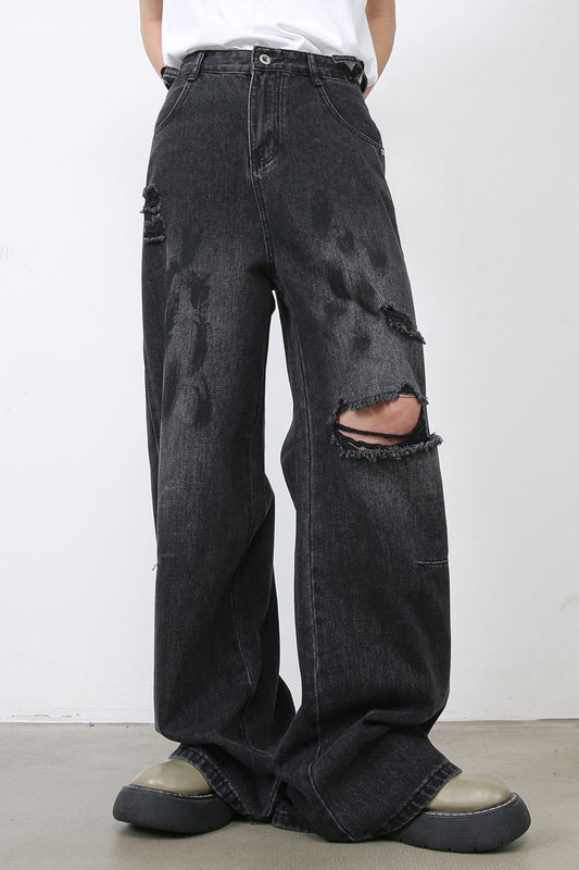 Men's Distressed Baggy Jeans