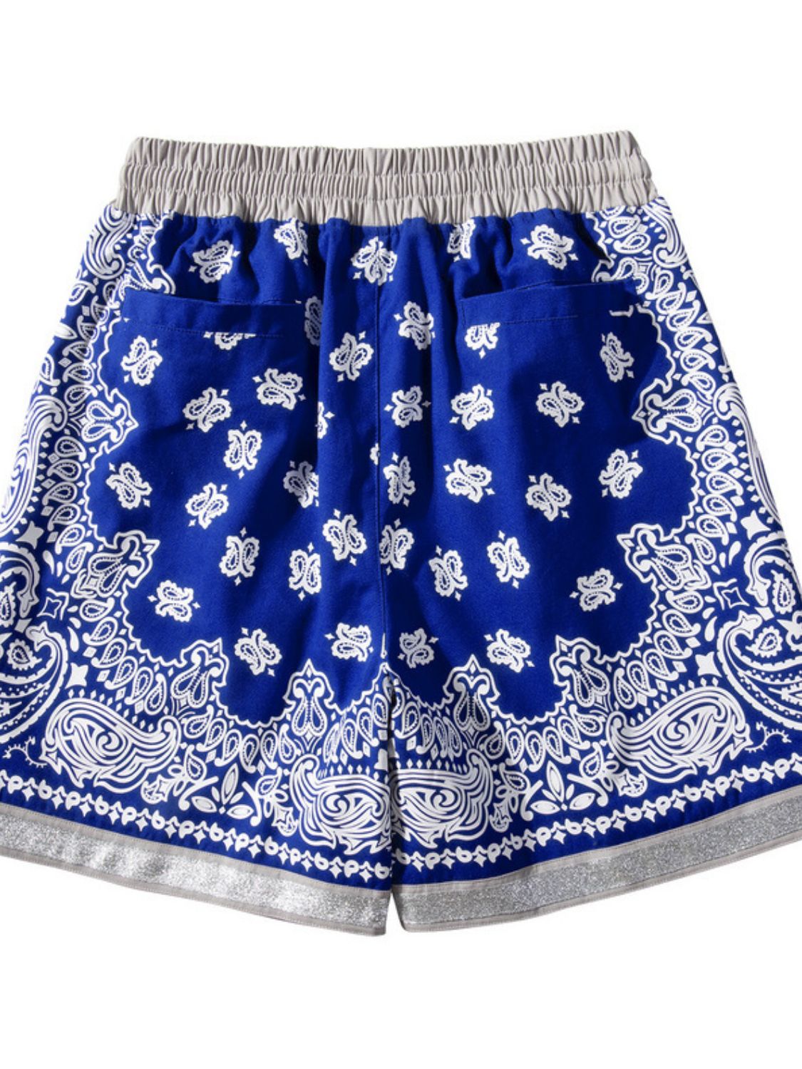 Men's Drawstring Printed Shorts with Pockets