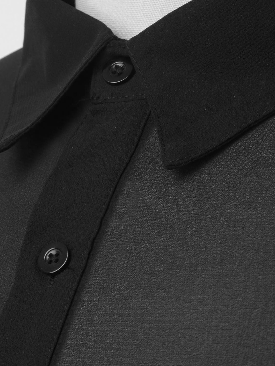 Men's Full Size Collared Neck Long Sleeve Shirt Plus Size