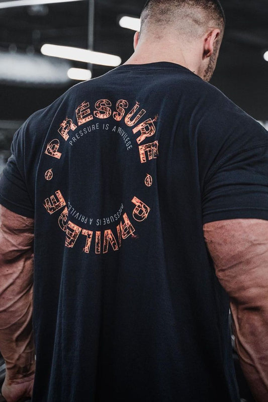 Men's Plus Size Letter Round Neck Short Sleeve T-Shirt