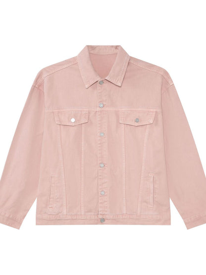 Men's Button Up Dropped Shoulder Denim Jacket