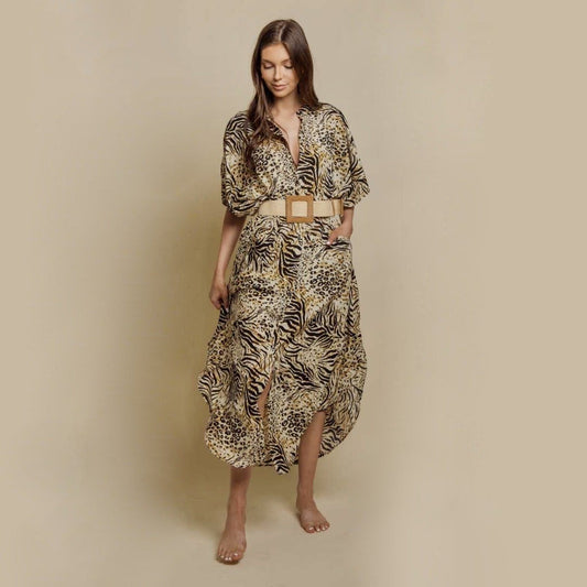 Wide Dress -Animal Print by ClaudiaG Collection