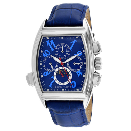Christian Van Sant Men's Grandeur Blue Dial Watch - CV2135 by Balec Group