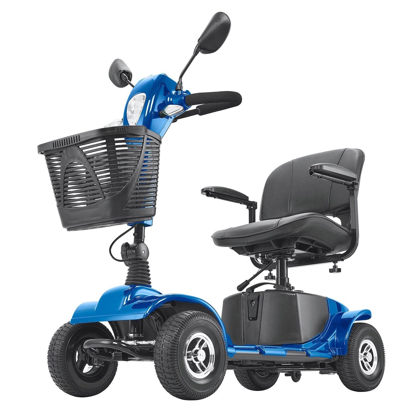 Heavy-Duty 4 Wheel Mobility Scooter for Adults & Seniors - Folding Electric Powered Mobility Scooter & 12 Mile Long Range, All Terrain Travel Scooter with 9° Climbing Capacity, 265lb Capacity