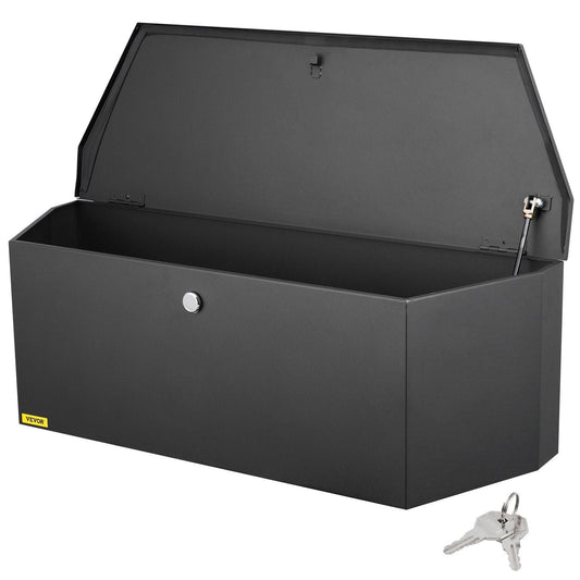 Trailer Tongue Box, Carbon Steel Tongue Box Tool Chest, Heavy Duty Trailer Box Storage with Lock and Keys, Utility Trailer Tongue Tool Box for Pickup Truck Bed, RV Trailer, 36"x12"x12"
