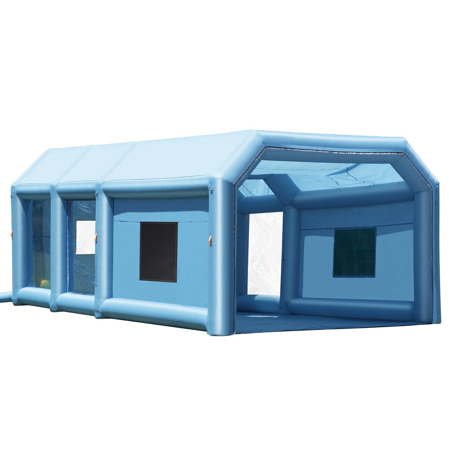 Inflatable Paint Booth, 32.8 x 21 x 14.8 ft Inflatable Spray Booth, with 1100W+750W Powerful Blowers and Air Filter System, Portable Car Paint Booth for Large Truck, Large Van, Large Machinery