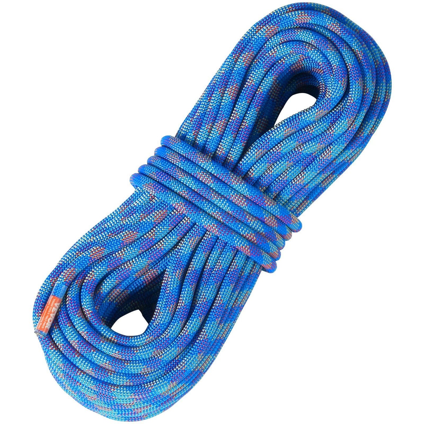 10.2mm Dynamic Climbing Rope, 40M(131ft) Outdoor Rock Climbing Rope 25KN Breaking Tension, Fiber Rope with Steel Snap Hooks for Escape, Rappelling, Fire Rescue, Blue