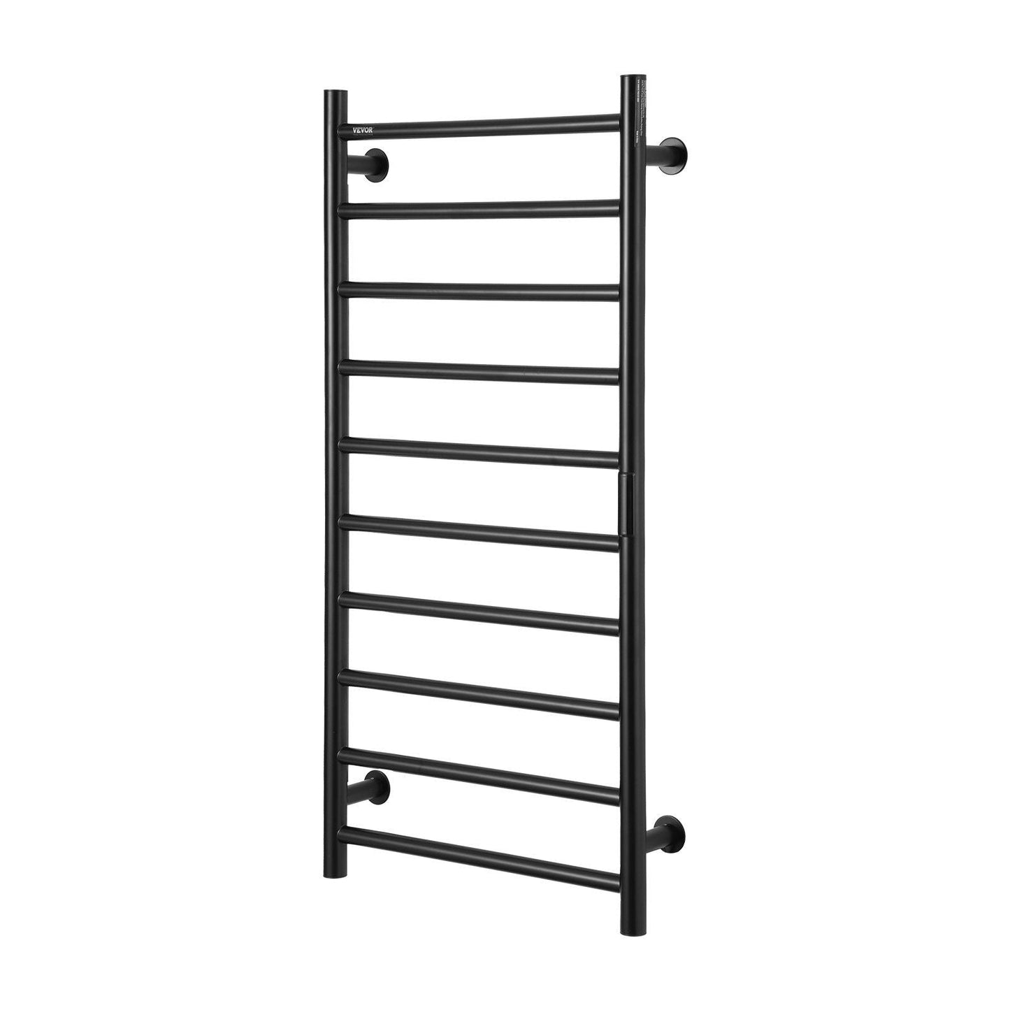 10-Bar Towel Warmer Rack Wall Mounted Heated Towel Rack for Bathroom Black
