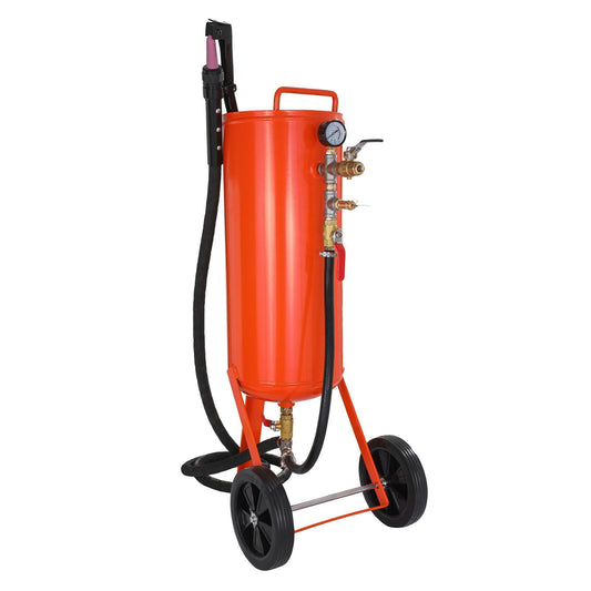 10 Gallon Heavy-Duty Sand Blaster, 60-110 PSI High Pressure Sandblaster, Portable Abrasive Blasting Tank, Air Sand Blasting Kit with 2 Ceramic Nozzles & 7.5ft Hose for Stain, Rust, Paint Removal