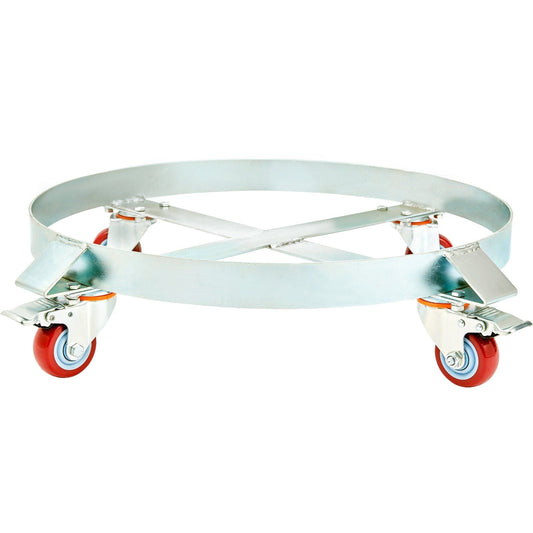 55 Gallon Heavy Duty Drum Dolly, 1000lbs Load Capacity, Barrel Dolly Cart Drum Caddy, Non Tipping Hand Truck Capacity Dollies with Steel Frame 4 Swivel Casters Wheel, for Warehouse Drum Handling