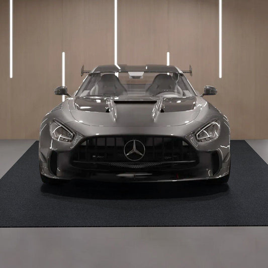 Waterproof Garage Floor Mat for Under Car, Non-slip 6.6'x8.5' Compact Size Heavy Duty Containment Mat, Protects Garage Floor from Water, Mud and Oil, For Garages,Greenhouses,Entrance