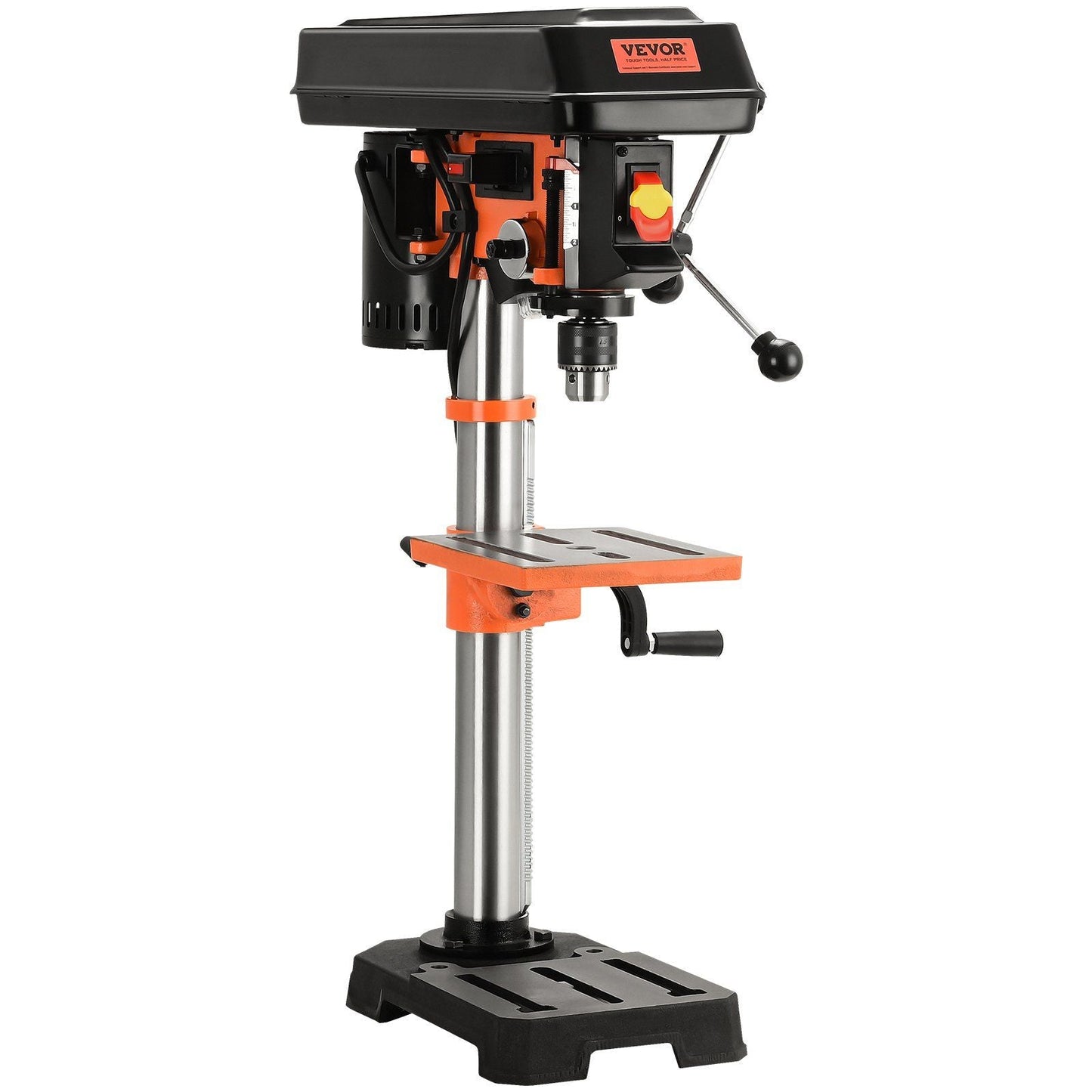 10'' 5-Speed Benchtop Drill Press Cast Iron Drill Press 3.2A 610-2800RPM